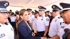 Evelyn Salgado reconoce a la policía estatal como una institución sólida y eficiente