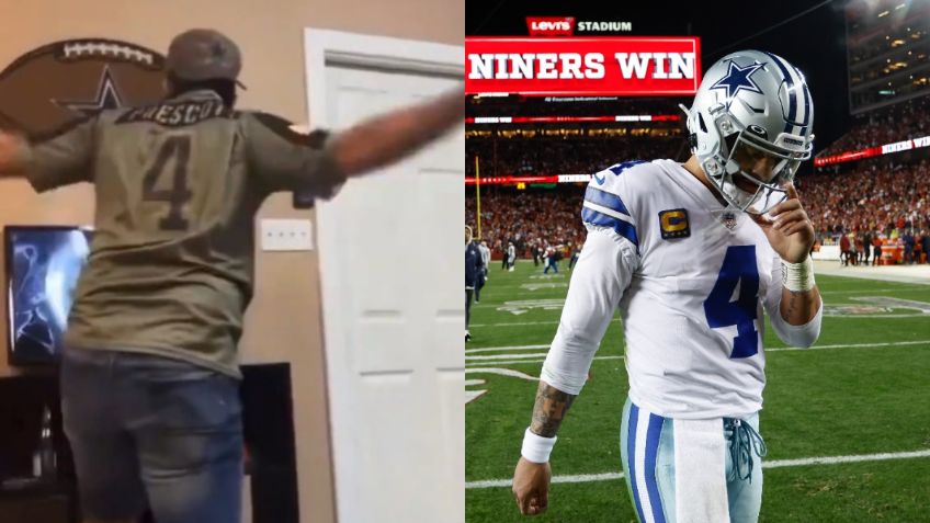 VIDEO | NFL: aficionado de Cowboys destruye su pantalla por la derrota ante 49ers