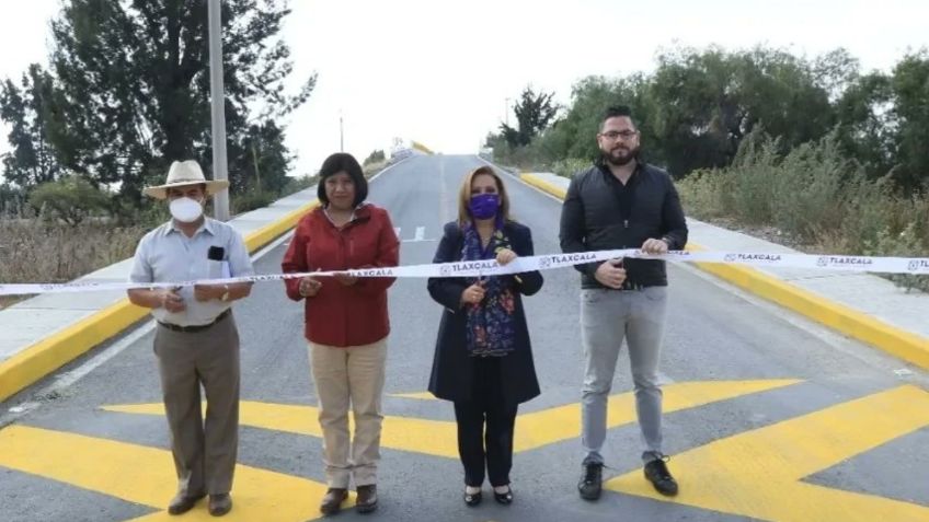 Tlaxcala: Lorena Cuéllar inaugura acceso carretero en zona de Panotla