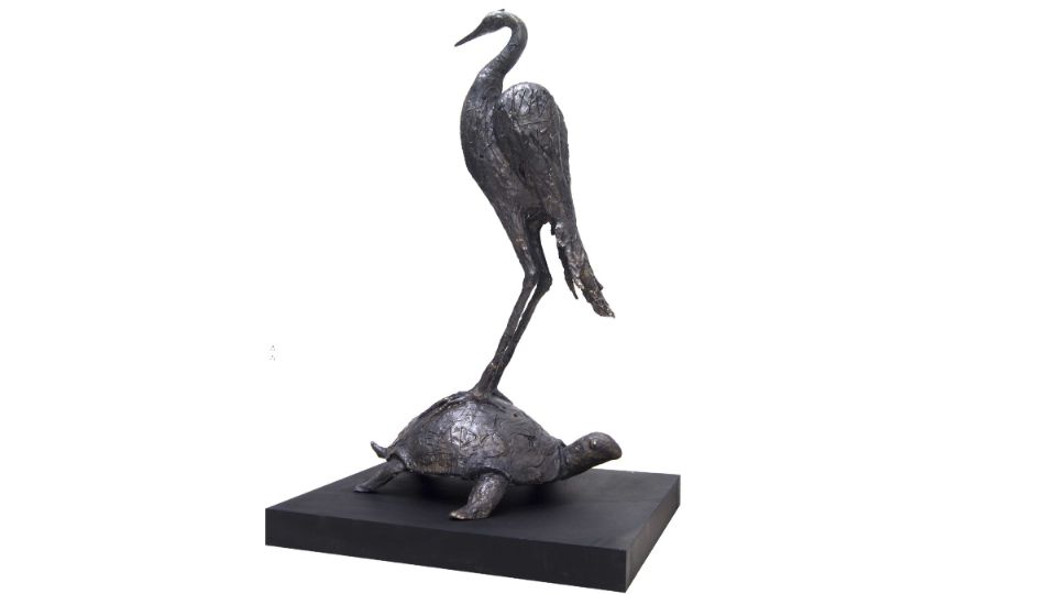 La fábula (153x100x90 cm. Bronce. 2018).