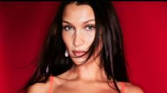 Bella Hadid paraliza la red al modelar en lencería de encaje rosa