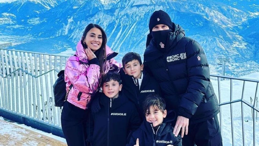 Messi y Antonela Roccuzzo presumen lujosas vacaciones en los Alpes