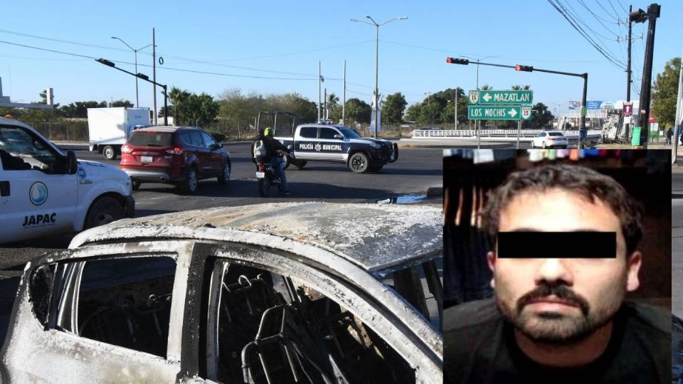 Tras la detención de Ovidio Guzmán, hubo quema de carros y bloqueos en Culiacán.