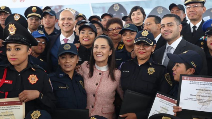 La jefa de Gobierno, Claudia Sheinbaum reconoce la labor de 91 policías