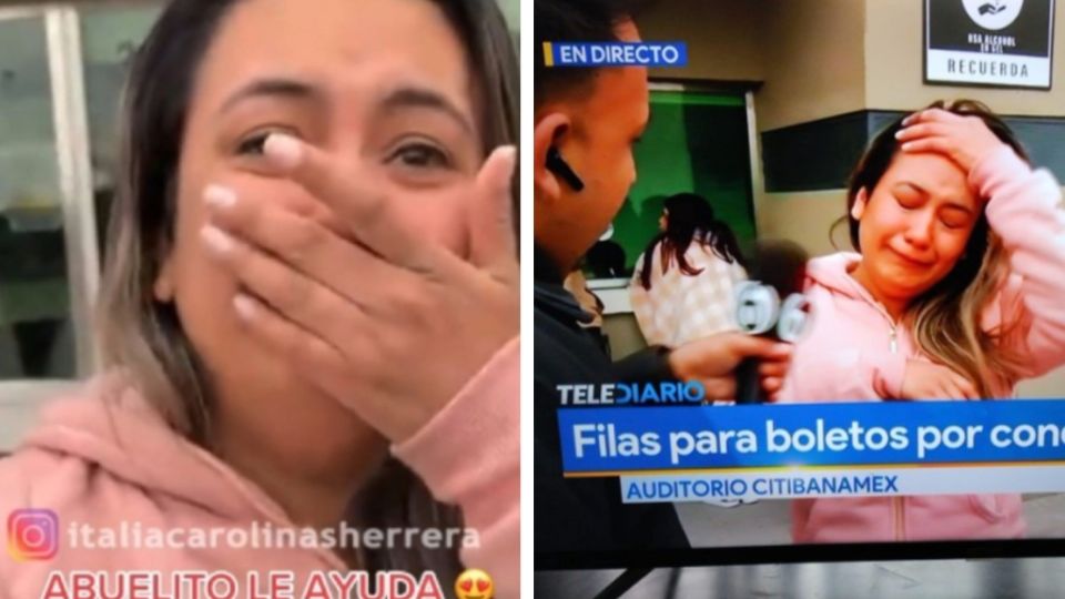 Carla Silva rompió en llanto ante las cámaras de televisión. FOTO: Especial