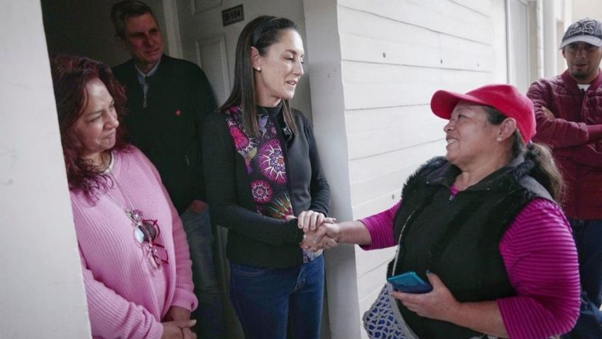 Claudia Sheinbaum visita beneficiarios del Programa "Vivienda en Conjunto" en Iztacalco