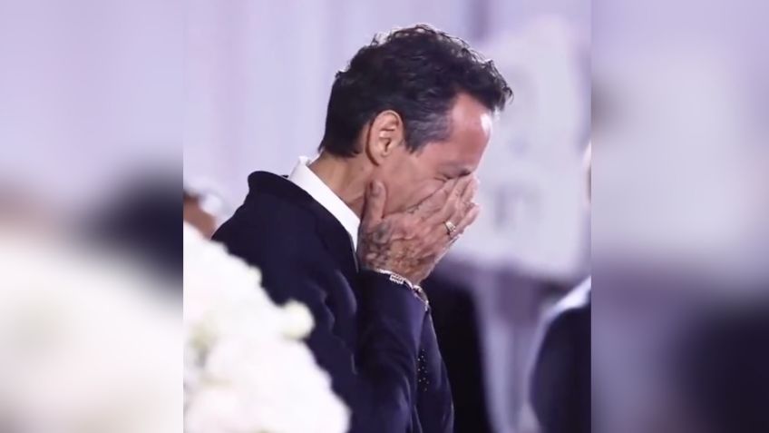 VIDEO | Así fueron las lágrimas de Marc Anthony al ver a Nadia Ferreira caminando al altar vestida de novia