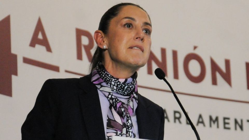 Claudia Sheinbaum, durante la reunión Plenaria de Morena en la Cámara de Diputados