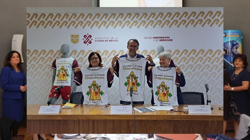 Presentan playera y medalla de la 1era Carrera de la Calzada Flotante