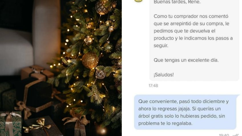 Compra árbol de Navidad en internet y lo devuelve en enero: “Si lo querías gratis, lo hubieras pedido”