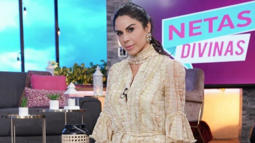 Paola Rojas enamora en redes con entallado vestido dorado