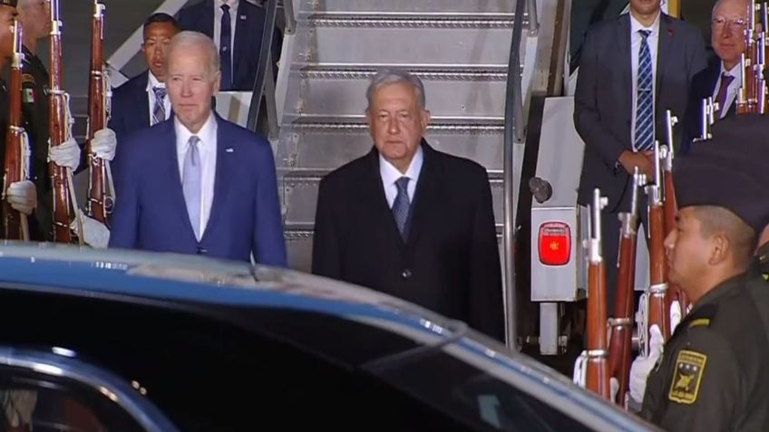 VIDEO | Así es "La Bestia", el poderoso auto de Joe Biden en el que viajó el presidente López Obrador