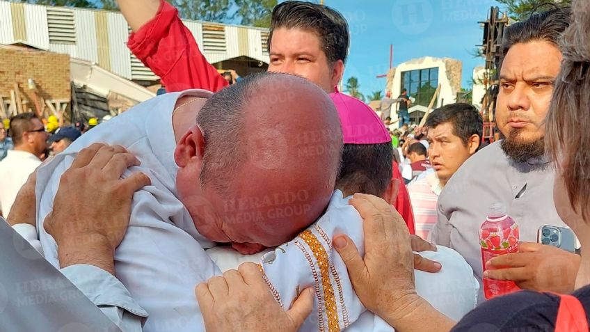 EN FOTOS: así fue el derrumbe de una iglesia en Ciudad Madero, Tamaulipas