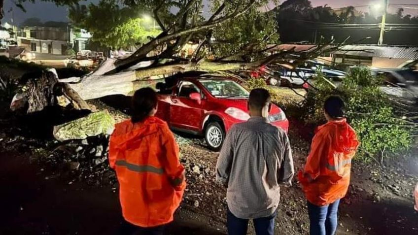 Colima: tormenta eléctrica deja derrumbes e incendios en varios municipios del estado