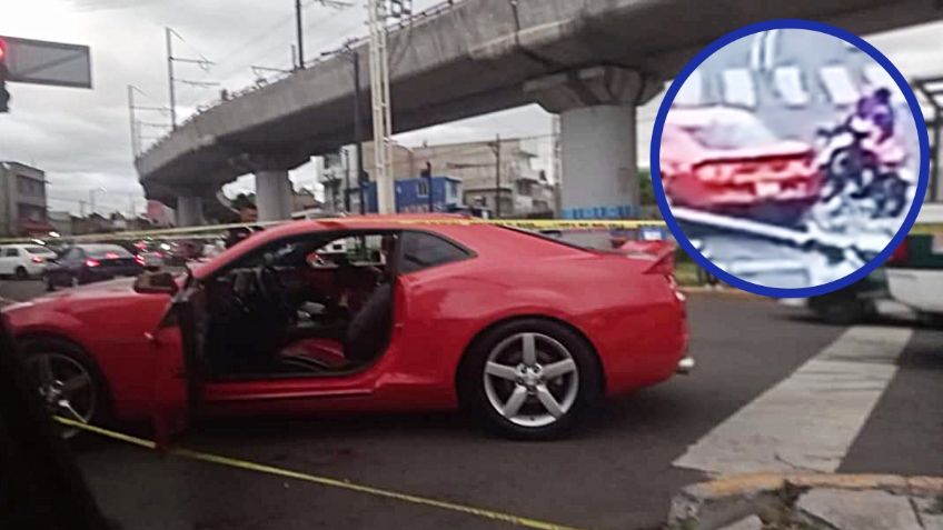 VIDEO: momento exacto en que balean al conductor del Camaro en la CDMX