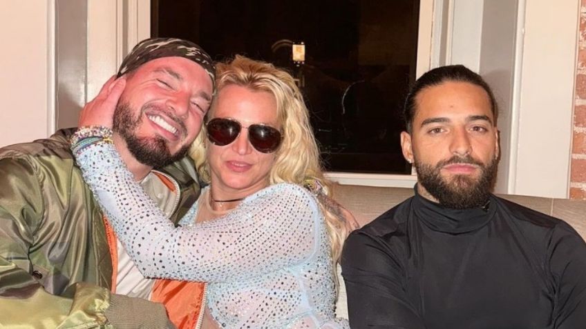 Britney Spears interrumpe cena de Maluma y J Balvin y la cara del colombiano se vuelve meme