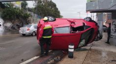 Caos vial en la carretera México-Cuernavaca por volcadura de auto en El Clavelito: VIDEO