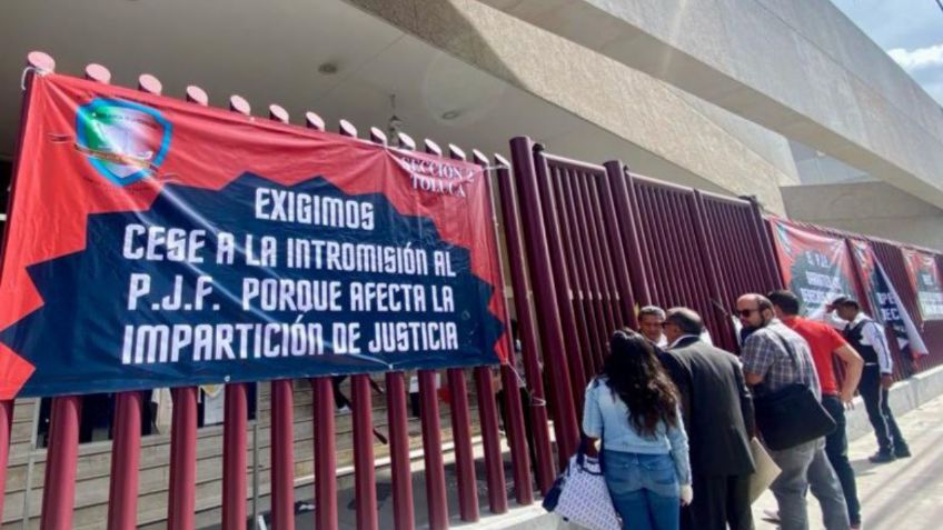 Trabajadores del PJF del Edomex se suman al paro indefinido por la desaparición de fideicomisos