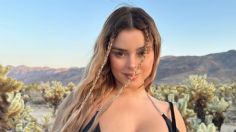 Demi Rose se gana miles de halagos al posar con un diminuto traje de baño de lentejuelas animal print