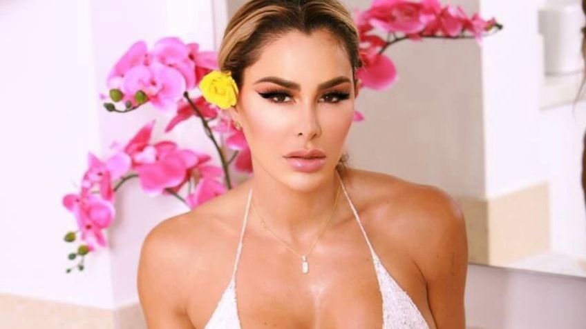 Ninel Conde sorprende con un ajustado top y leggins deportivos color pistache