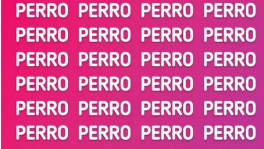 Sólo una mente muy veloz puede encontrar la palabra ‘PERNO’ en menos de 7 segundos