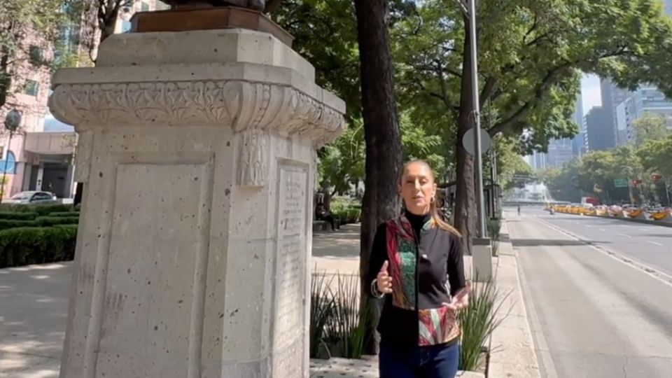 Claudia Sheinbaum inauguró 'El paseo de las heroínas' en CDMX cuando fue jefa de Gobierno.