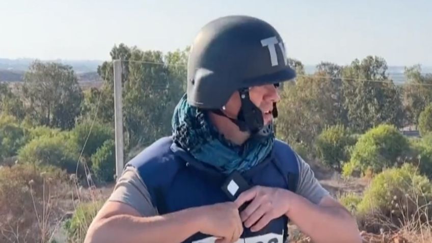 VIDEO: reportero de Televisa vive momentos de terror tras caída de misil de Hamás en Israel