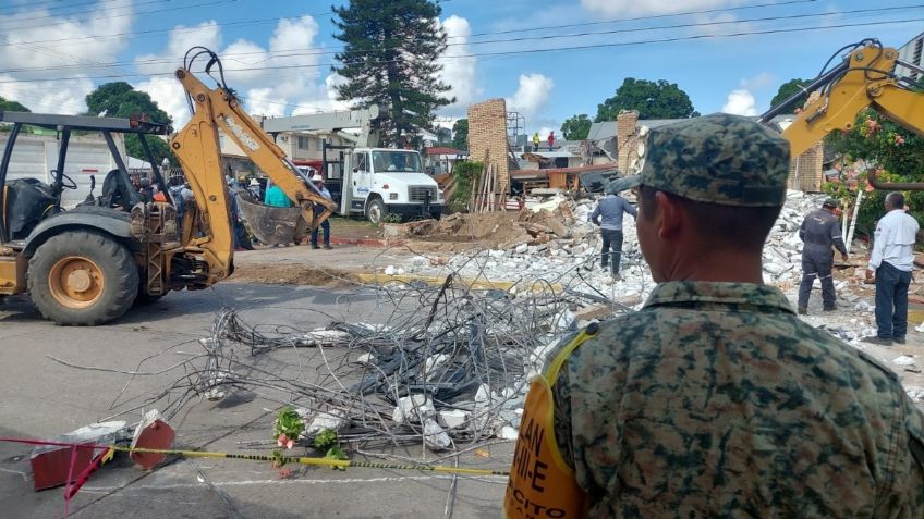 FGE ordena suspender la remoción de escombro en la iglesia de Ciudad Madero