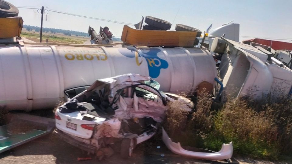 El accidente vial ocurrió a la altura del municipio de Tizayuca, Hidalgo.