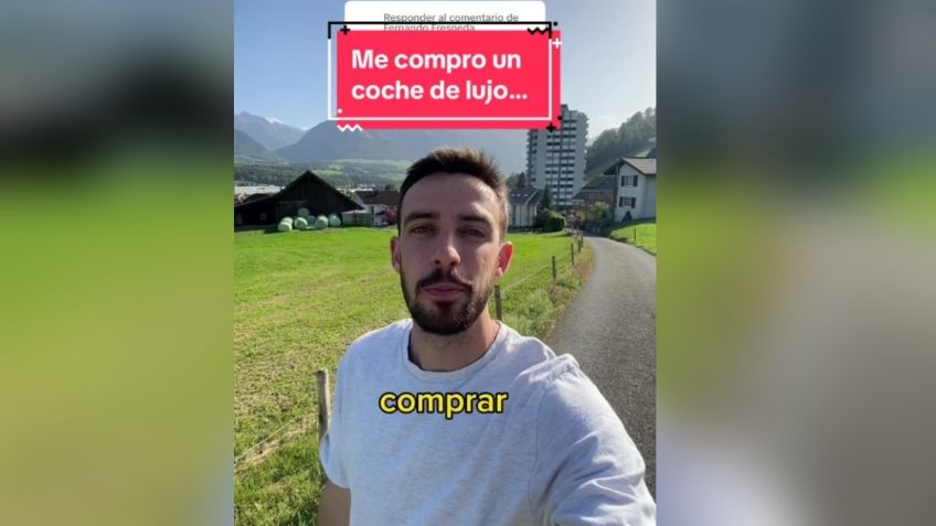 VIDEO: TikToker latino presume que sólo trabaja 15 días en Suiza para comprarse un auto