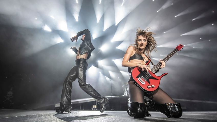 Máneskin hace tributo a Peso Pluma en el Palacio de los Deportes