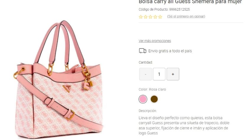 Liverpool pone super ofertas en bolsas de lujo Guess, algunas tienen más de mil pesos de descuento