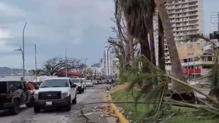 IMPACTANTES IMÁGENES: así se ve la costera Miguel Alemán, zona cero de la devastación causada por “Otis" en Acapulco