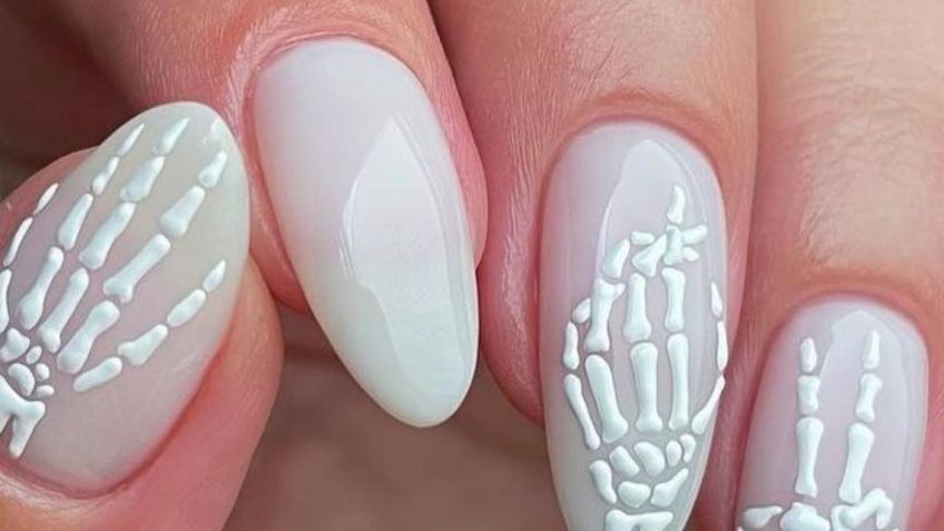 Uñas con esqueletos: los diseños más creativos para llevar una manicura ad hoc a la temporada