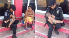 Mujer policía de la CDMX amamanta a bebé con 24 horas sin comer en Acapulco