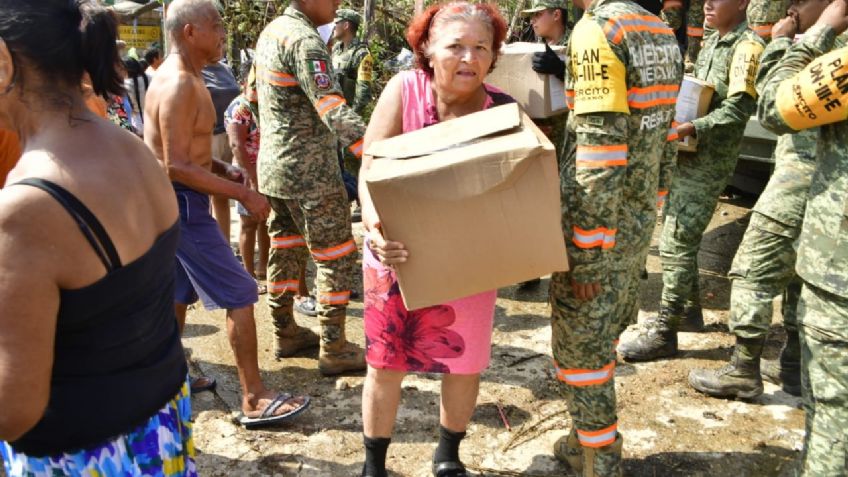 Sedena: siguen los trabajos de recuperación y atención a la población en Acapulco