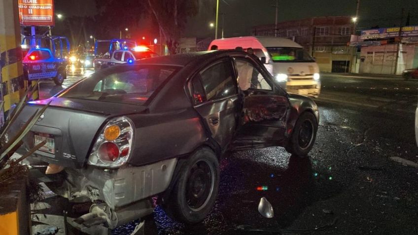 FOTOS | Choque deja cinco lesionados en la carretera Lechería Texcoco