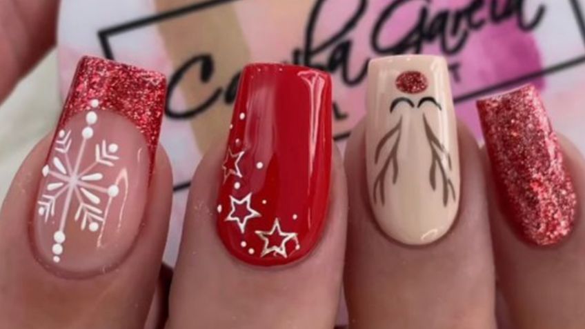 Manicura perfecta: looks de uñas a mano alzada para Navidad que puedes hacer tú misma