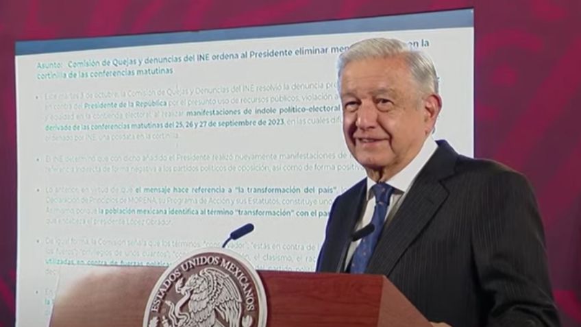 AMLO no retira su “posdata” en Mañanera pese a orden del INE, realiza modificaciones