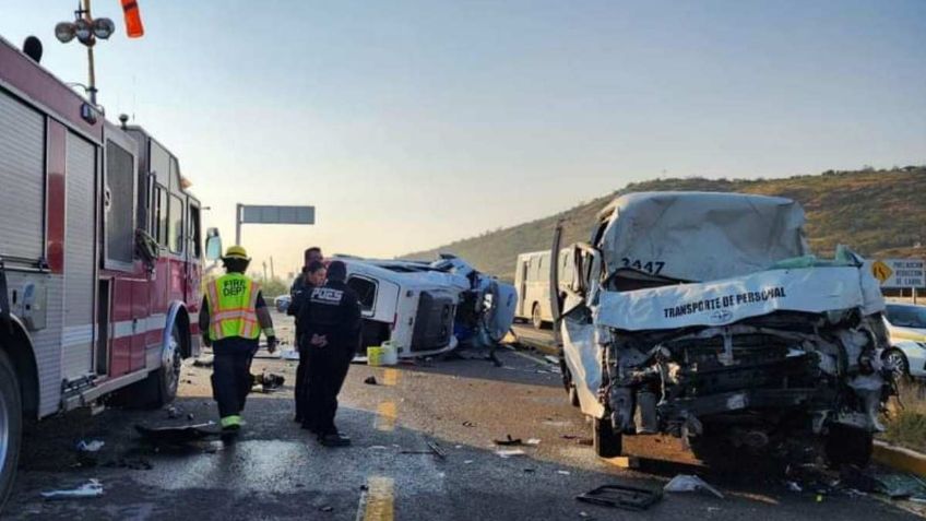 Un muerto y 11 heridos: el saldo de un choque entre tres unidades de transporte en Querétaro