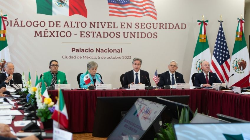 Antony Blinken y la delegación de EU se reúnen con AMLO en Palacio Nacional