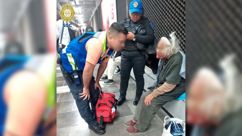 Policías auxilian a abuelita de 100 años extraviada en el Metro