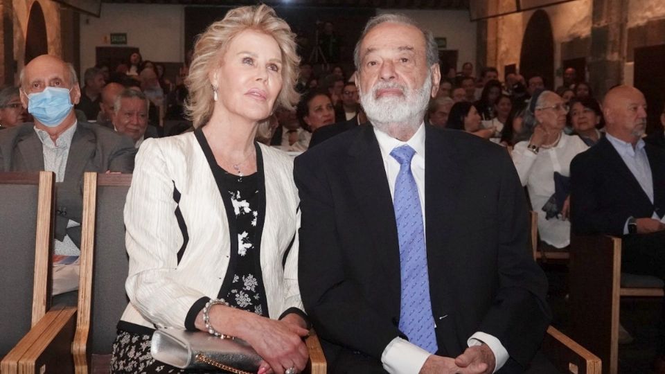 El empresario Carlos Slim y su pareja Mercedes Sánchez-Navarro.