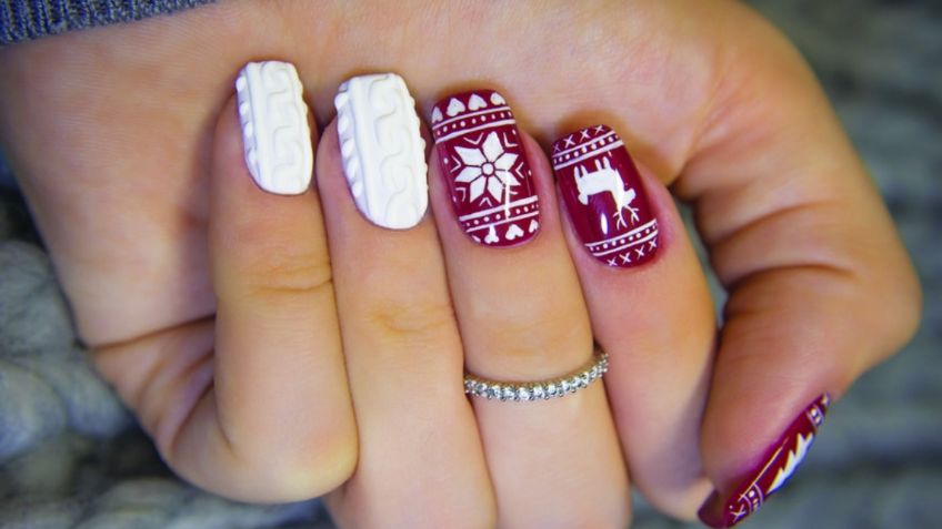 Uñas efecto sweater: 7 diseños para lucirte en Navidad, serás la envidia de las fiestas