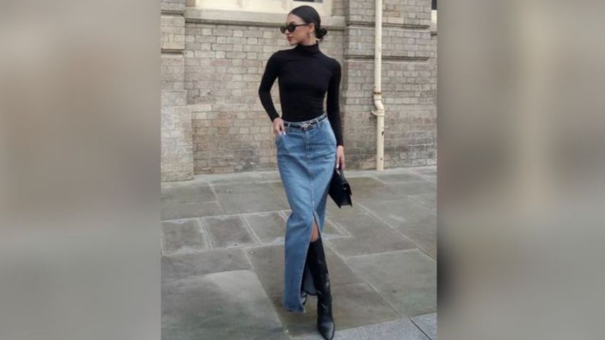 Otoño: 3 ideas para combinar una falda larga de mezclilla y te luzcas con outfit