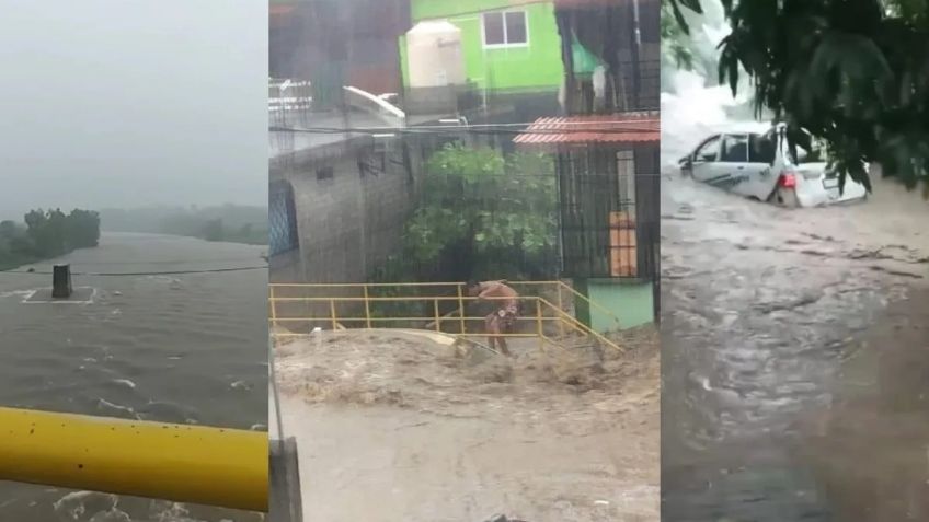 IMÁGENES FUERTES: tormenta Max causa graves inundaciones, arrasa con autos y carros en Guerrero