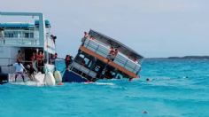 VIDEO: captan instante en que un ferry se hunde con 50 personas abordo en el Mar Caribe