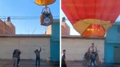 VIDEO: globo aerostático aterrizó de emergencia sobre una casa de León, sorprendió a los vecinos