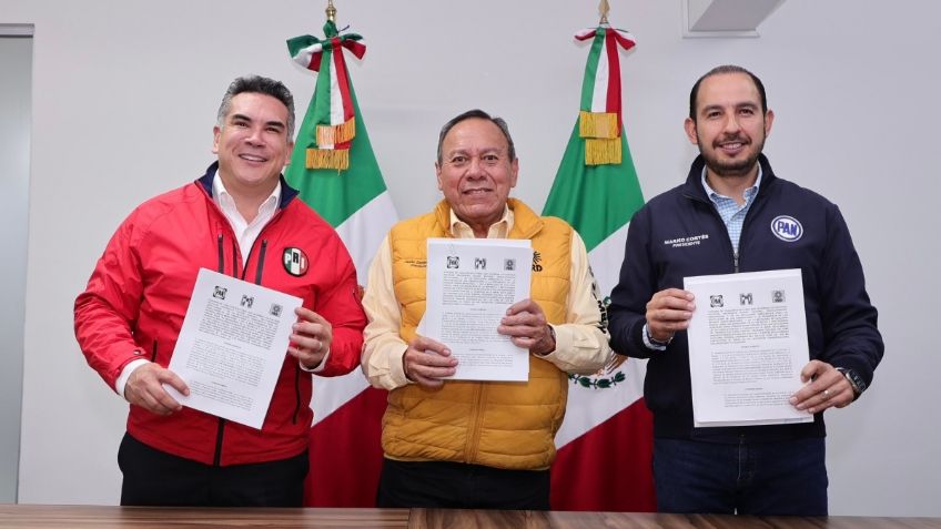 PAN, PRI Y PRD registran la Coalición Fuerza y Corazón por México