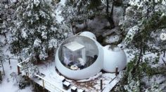 El asombroso Pueblo Mágico en el que puedes dormir en una burbuja rodeada de nieve